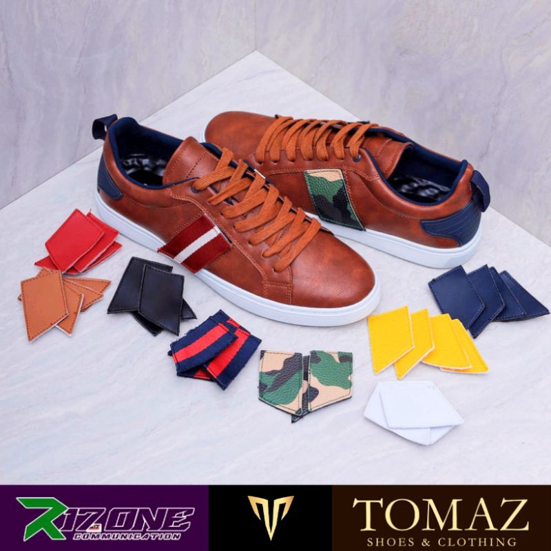 TOMAZ - TR777 Men's Sneakers 'Patches' [Brown] Original / New / Kasut ...