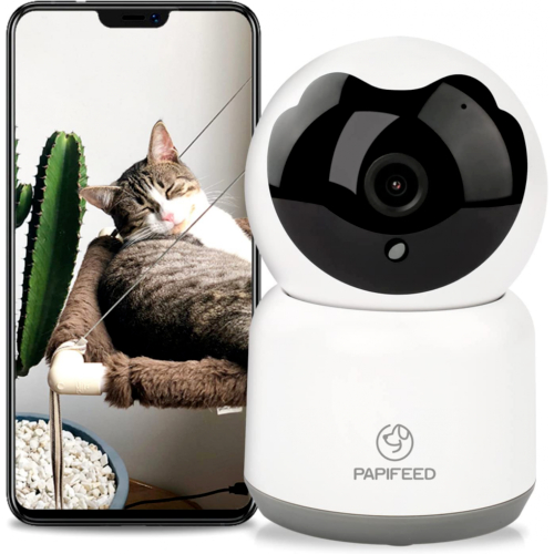 PAPIFEED Pet Camera CCTV Phone App, 5G WiFi 1080p HD Indoor Motion ...
