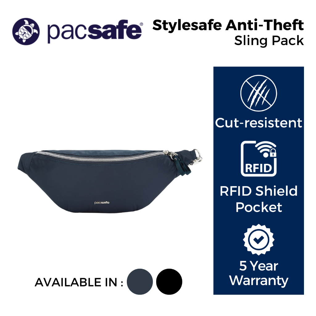 Pacsafe Stylesafe AntiTheft Sling Pack Shopee Malaysia