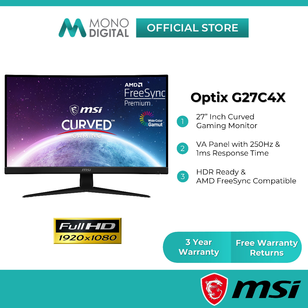MSI Optix G27C4X - 250Hz 