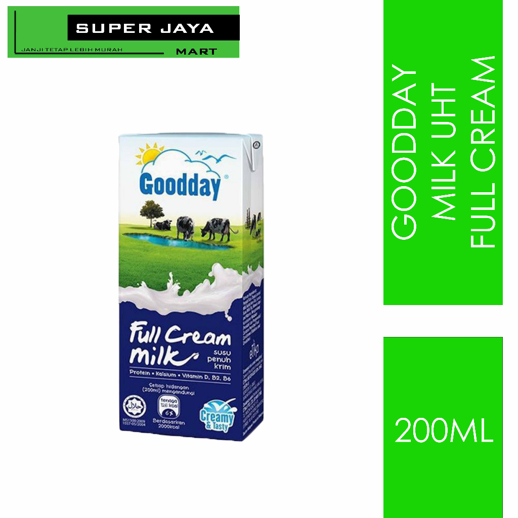 Goodday Milk Uht 200ml Full Cream Chocolate Strawberry Low Fat