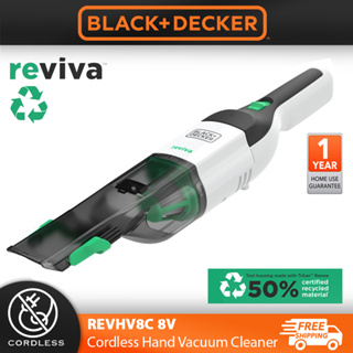 Black Decker Reviva 8V Cordless Hand Vacuum Cleaner