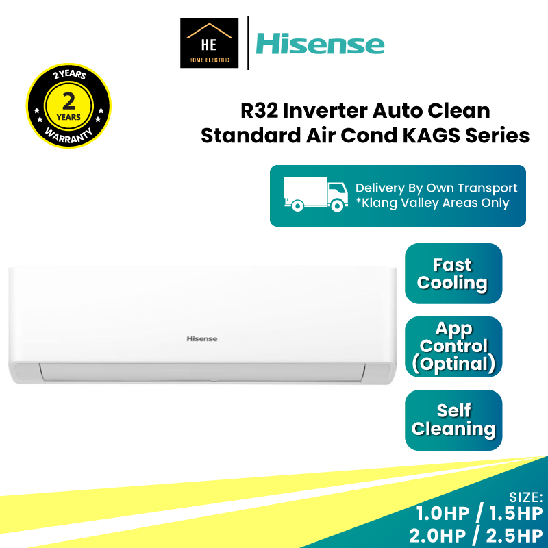 Hisense 10hp 15hp 20hp 25hp R32 Inverter Auto Clean Standard Air Conditioner Kags 7296
