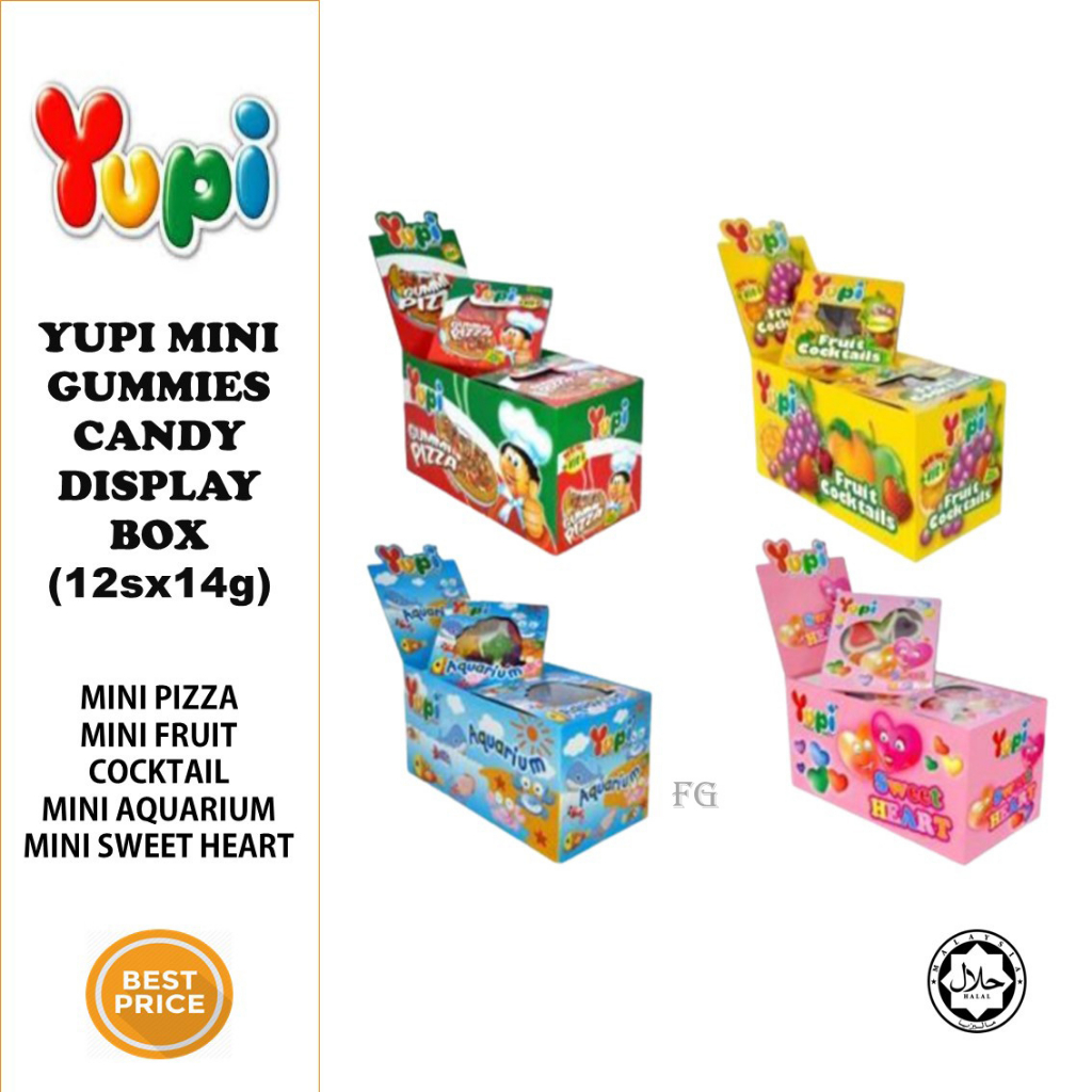 YUPI MINI GUMMIES CANDY DISPLAY BOX (12s X 14g) 180g | Shopee Malaysia
