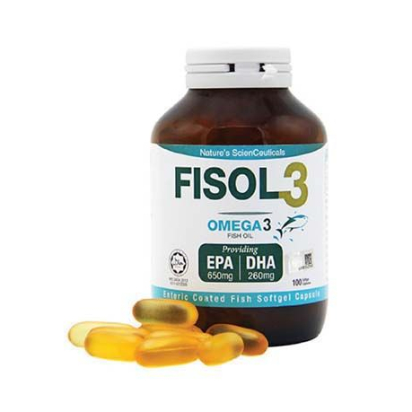 FISOL 3 OMEGA 3 FISH OIL + VITAMIN D3 SOFTGEL 100+10S | Shopee Malaysia