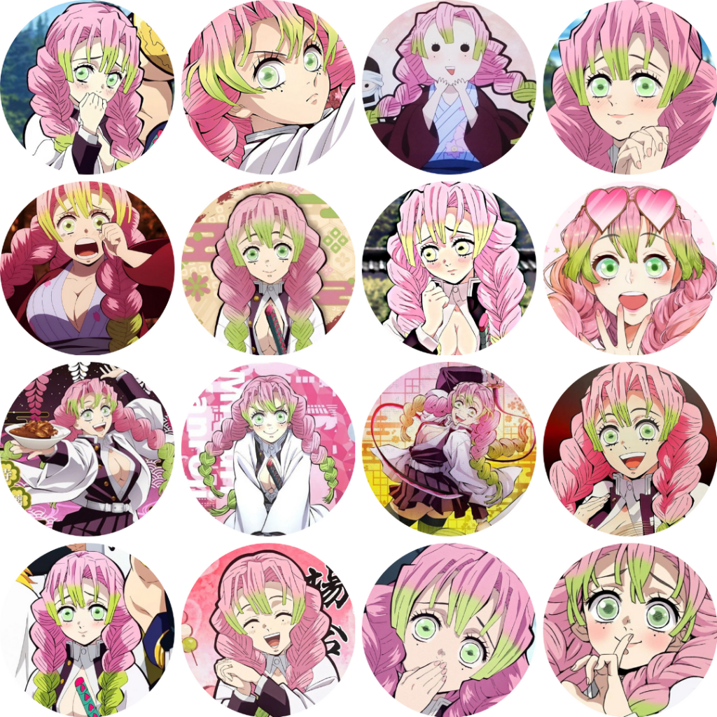 Demon Slayer Mitsuri Kanroji Button Badge 58mm | Shopee Malaysia