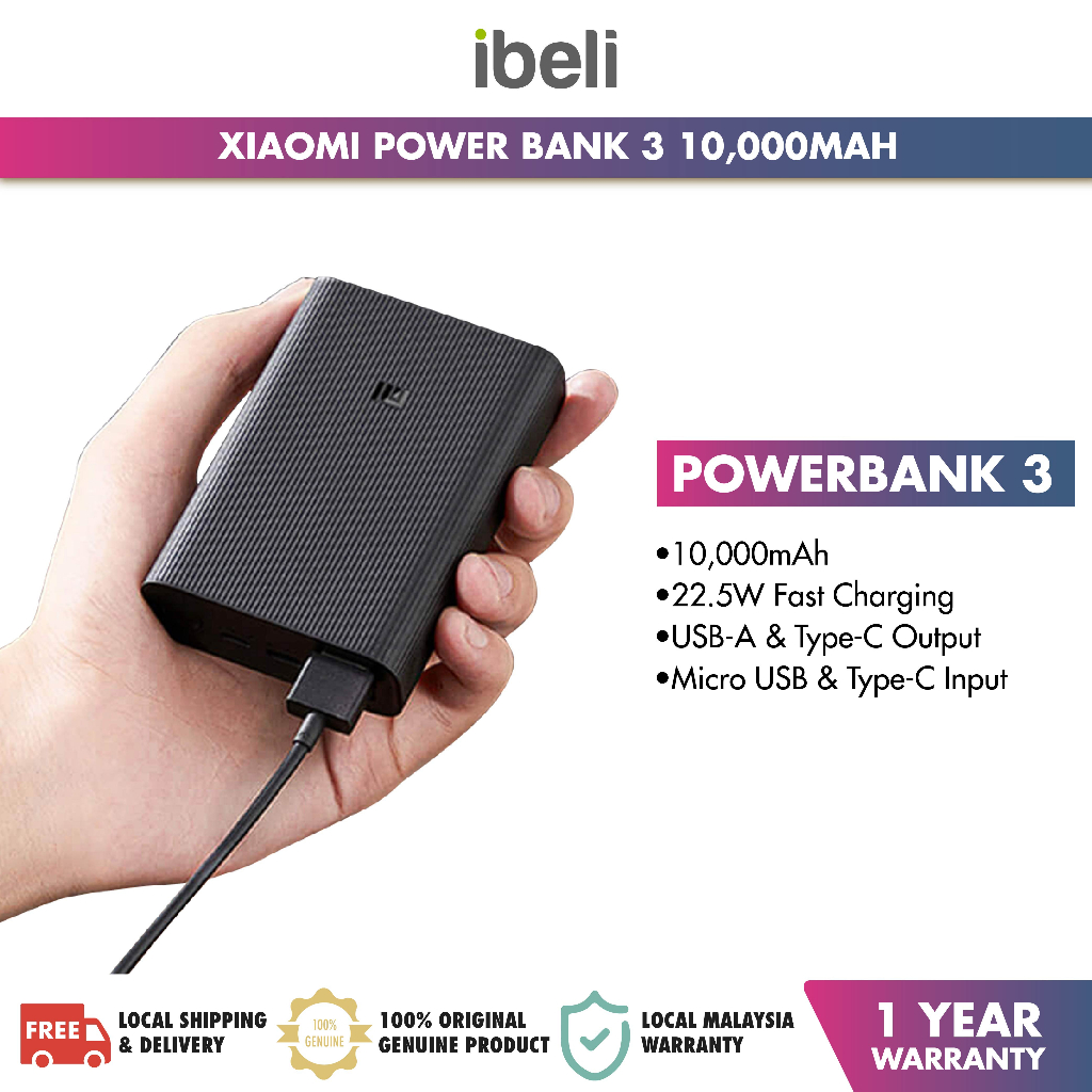 Xiaomi Mi Power Bank 3 Ultra Compact 10000mAh 22.5W 