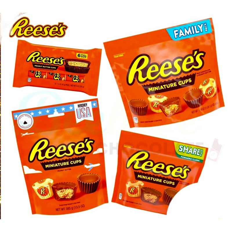 REESE'S COLLECTION (255g-498g)& Peanut Butter Miniature Cups ( 297g ...