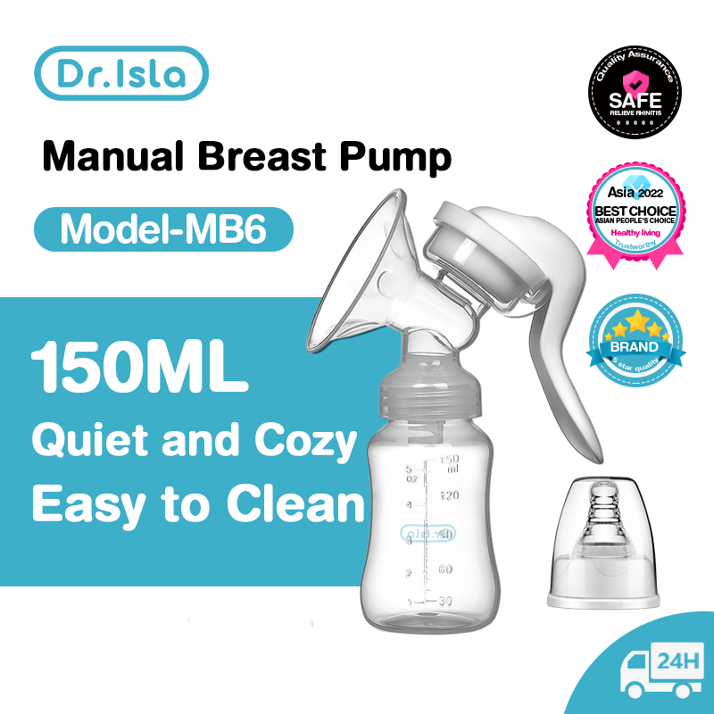 Dr.isla Manual Breast Pump Real Bubee Breast Milk Pump Susu Breastpump