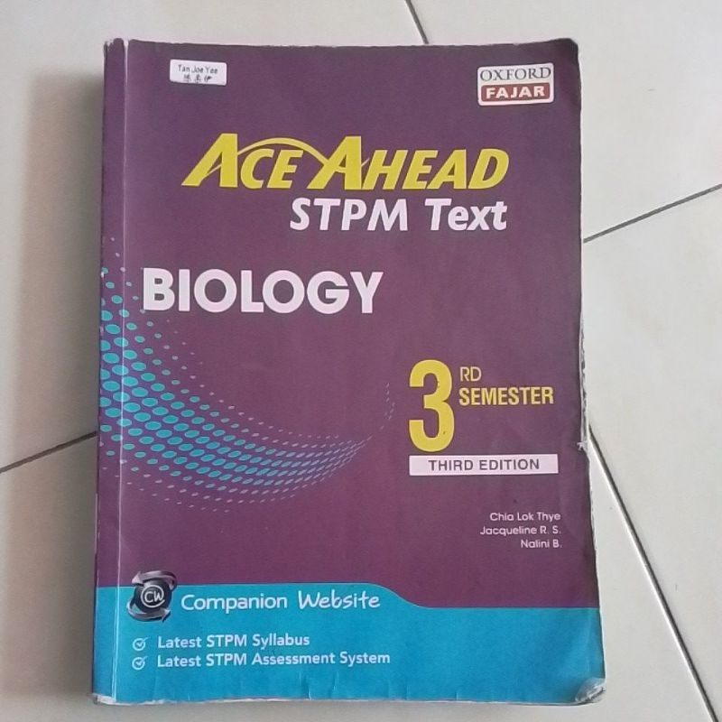 Oxford Fajar Ace Ahead Textbook Biology Stpm Sem Shopee Malaysia