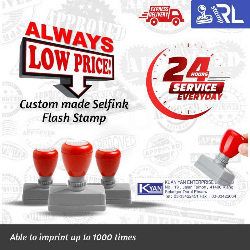 Personalized Logo Customized Stamp Flash Office Rubber Stamp