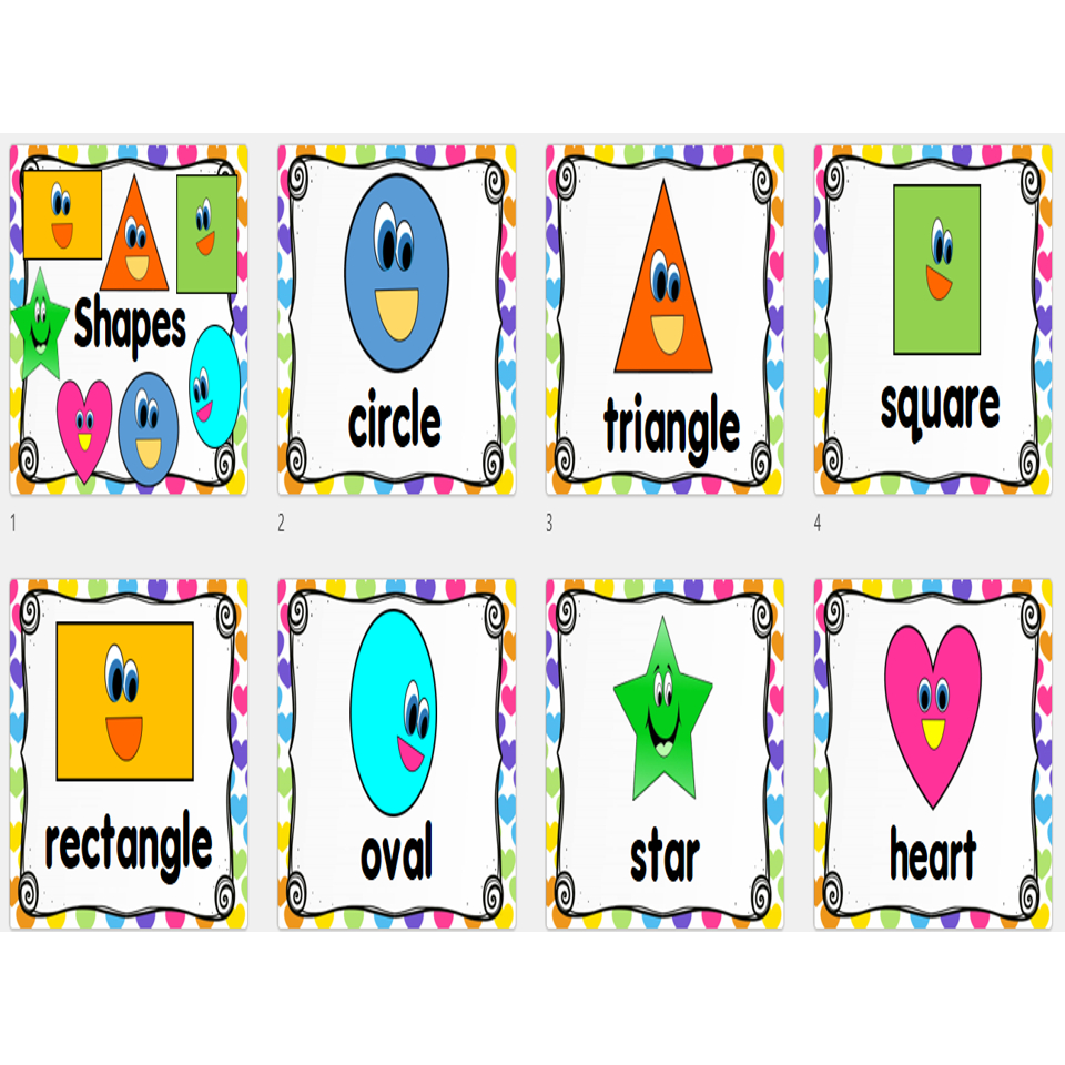 Shapes Softcopy Printable Flash Card (English/Chinese/Bahasa Melayu ...