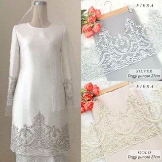 Delicate 1Yard Gold Embroidery White Mesh Lace Trim Diy Luxury Applique  Flowers Garment Lace Fabric for Wedding Dresses 20cm