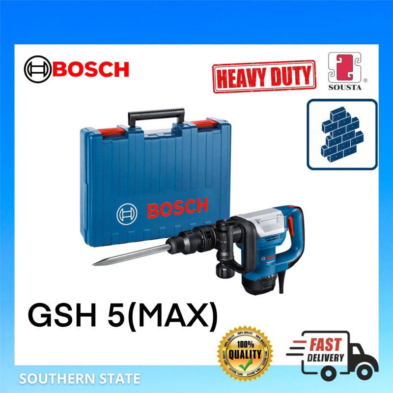 BOSCH Demolition Hammer GSH 5 (MAX) Professional ( 0 611 337 0L0 ) Shopee Malaysia