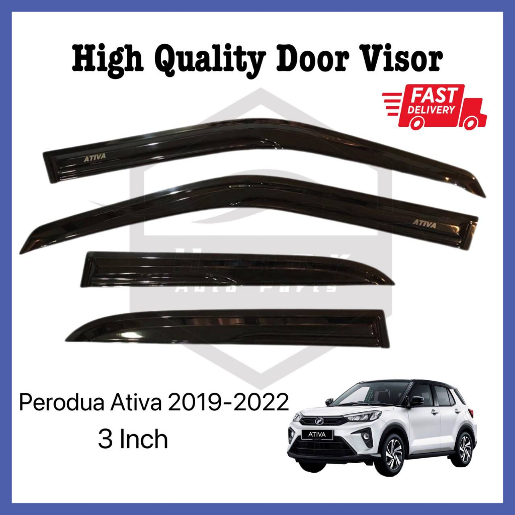 PERODUA ATIVA 2019-2022 MUGEN DOOR VISOR 3 INCH | Shopee Malaysia