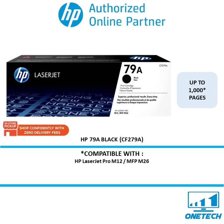 Hp Cf279a 79a Black Original Laserjet Toner Cartridge Shopee Malaysia