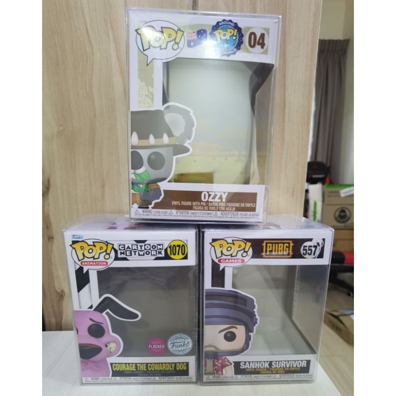 Funko Pop Replacement Box (Ozzy, Courage the Cowardly Dog (Flocked