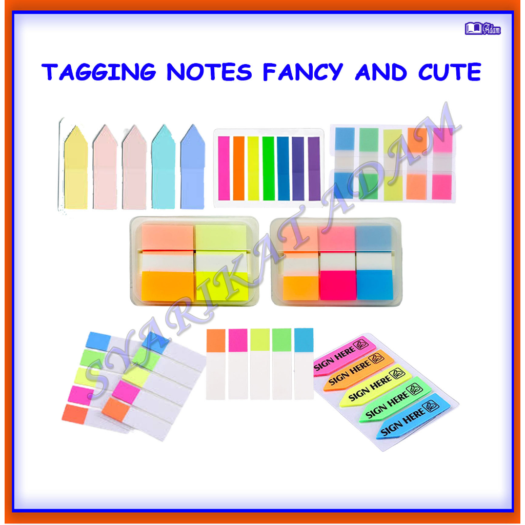 [ADM] TAGGING NOTES FANCY AND CUTE | Shopee Malaysia
