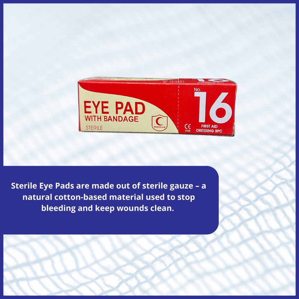 Medishield Sterile Eye Pad with Bandage No 16 First Aid Dressing