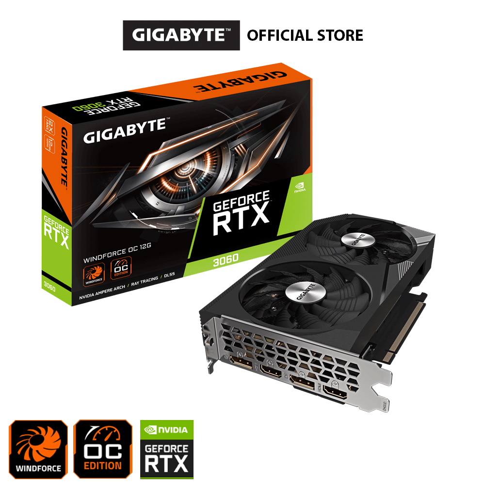 Gigabyte GeForce RTX 3060 WINDFORCE OC 12GB GDDR6 192bit Graphic Card ...