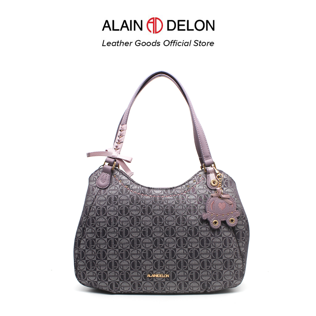 ALAIN DELON LADIES CLASSIC LOGO MONOGRAM SHOULDER BAG AHB1255FM3NK2