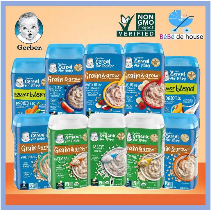 Gerber Baby Cereal Single Grain Rice / Oatmeal / Multigrain / Whole ...