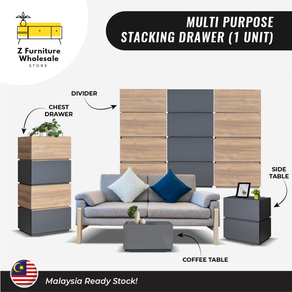 High Quality Melamine Modular Multipurpose Wood Stacking Storage Box