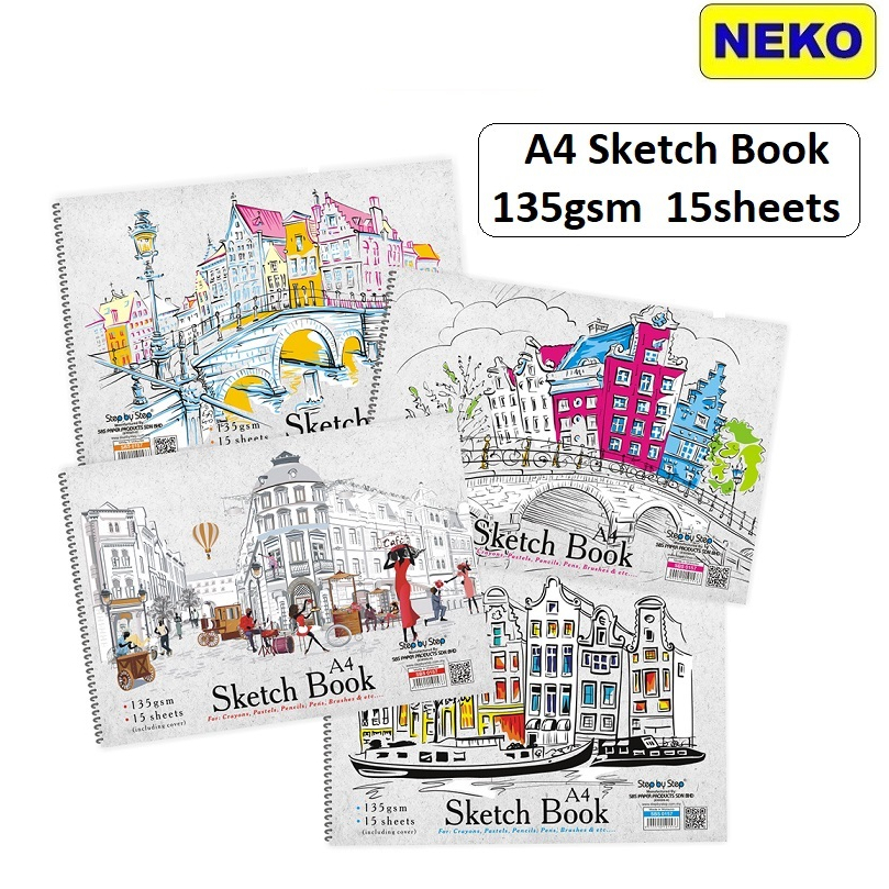A4 Sketch Book 135gsm 15sheets ( 12book/pack ) Shopee Malaysia