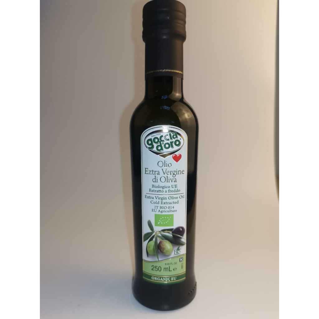 Goccia D'oro Organic Extra Virgin Olive Oil 250ml (Expiry Date 01/09