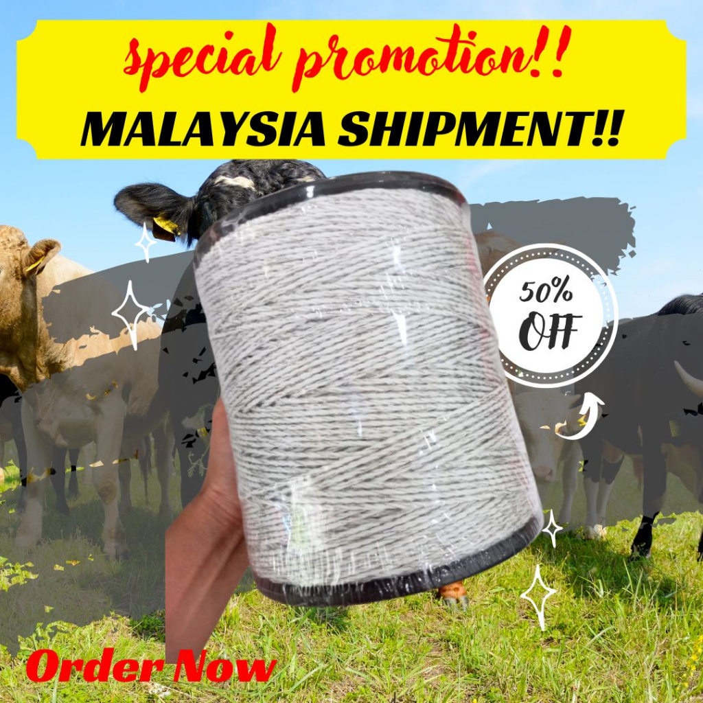 Electric Fence Rope Polywire with Steel Poly Rope Outdoor Cow (500m ...