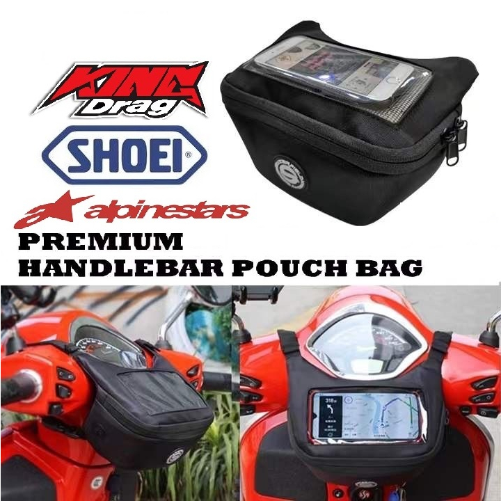 MOTORCYCLE HANDLEBAR BAG WATERPROOF GPS NAVIGATION POUCH WAIST BAG BIKE