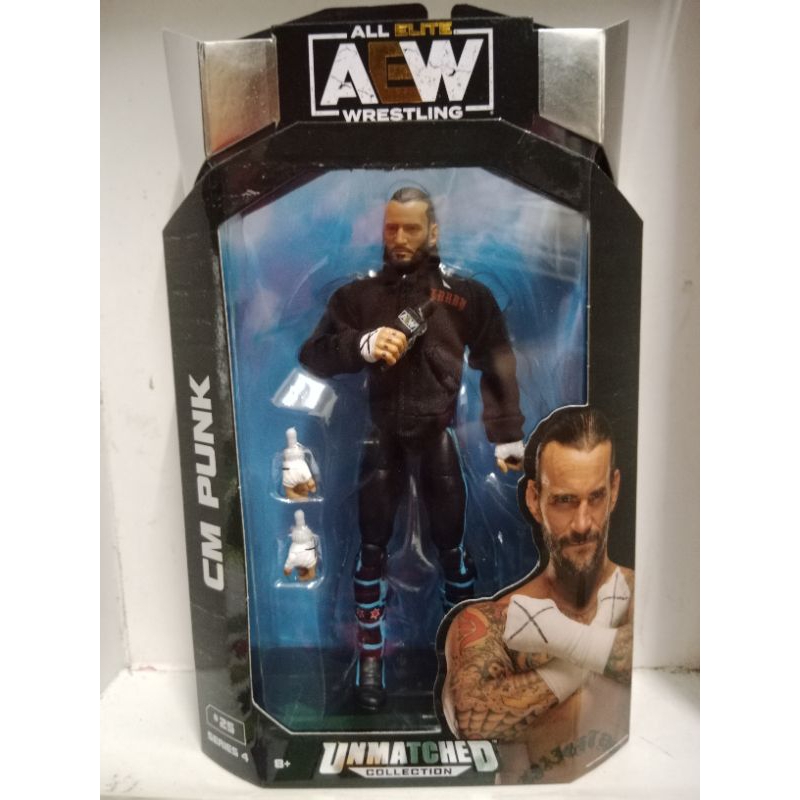 Jazwares AEW Unmatched Series 4 CM Punk Wrestling Action Figure ...