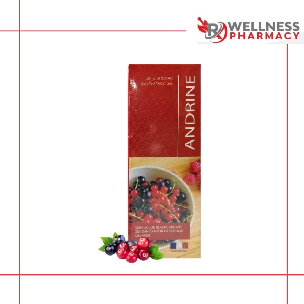 Andrine Blackcurrant & Cranberry Powder 5g X 5 Sachets CLINICALLY