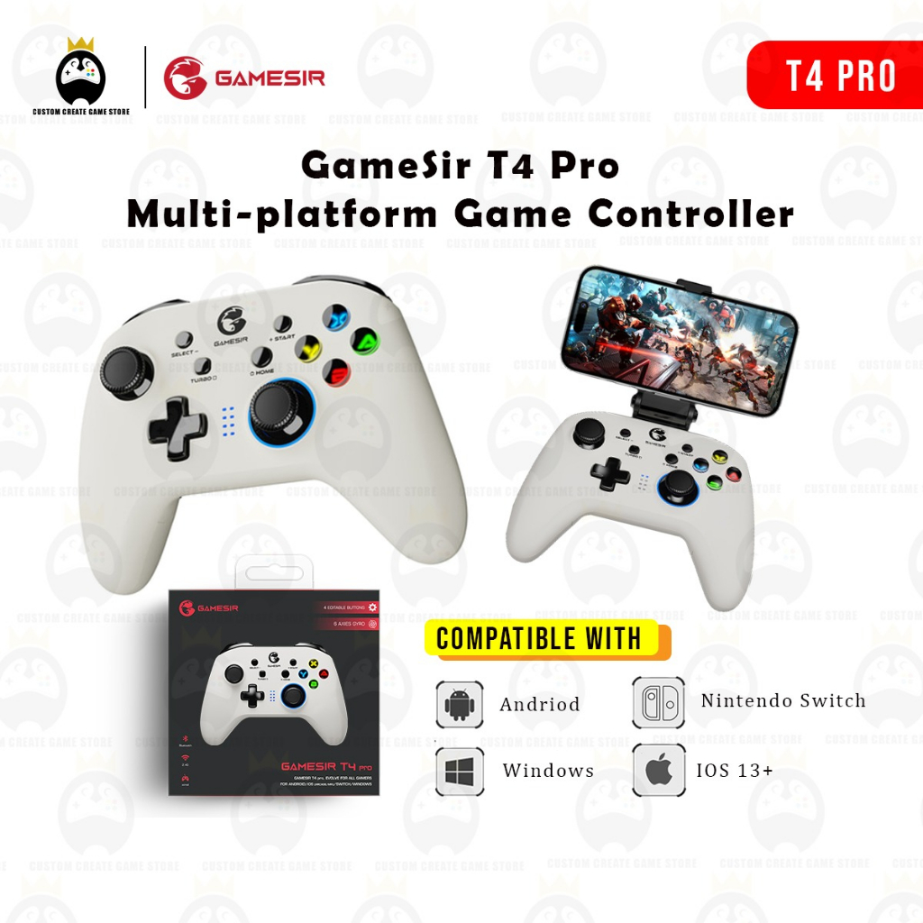 GameSir T4 Pro Bluetooth Gaming Controller Wireless Gamepad for