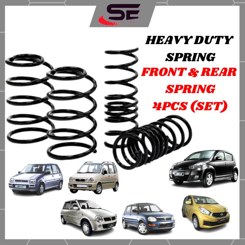 KSW 4Pcs Heavy Standard Spring Myvi 2005-2017 Kancil Kelisa Kenari Coil ...