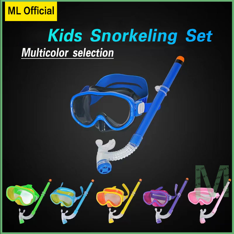 Kids Diving Mask Scuba Snorkeling Face Mask Half Dry Tube Snorkeling ...