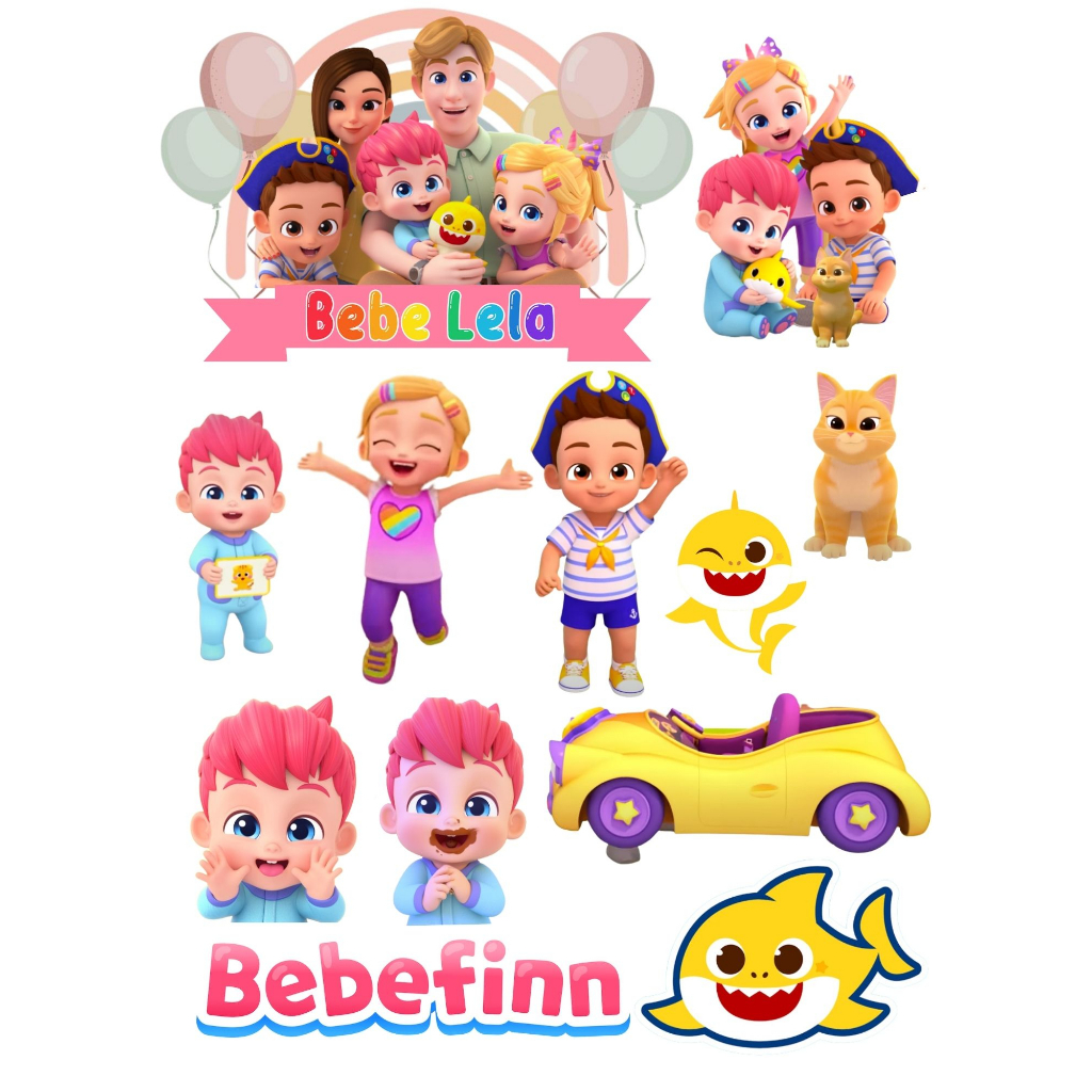 Pinkfong BebeFinn Custom Topper Birthday Cake | Shopee Malaysia