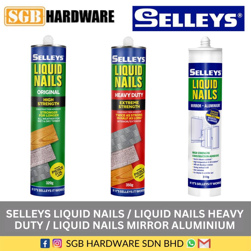 Selleys Liquid Nails Extreme Strength Construction Adhesive Heavy Duty