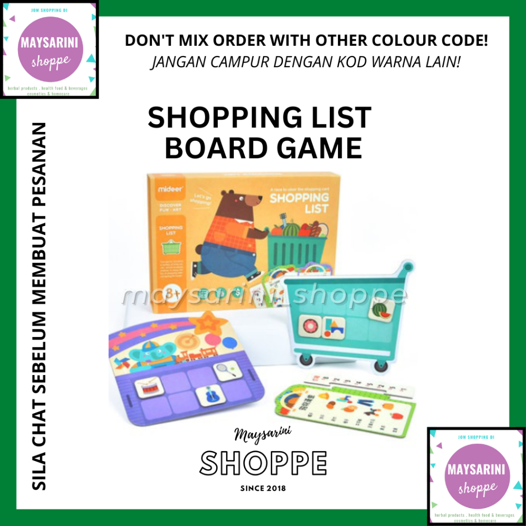 Pretend Play Toys Shopping List Board Game Shopee Malaysia