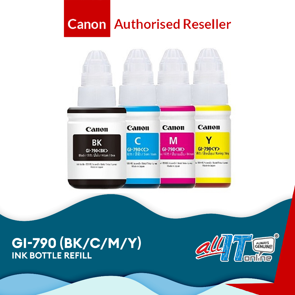 Canon GI790 Ink Bottle Refill Black/Cyan/Magenta/Yellow Shopee