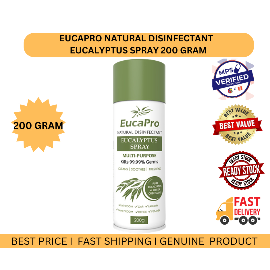 EucaPro NATURAL DISINFECTANT EUCALYPTUS SPRAY 200 GRAM | Shopee Malaysia