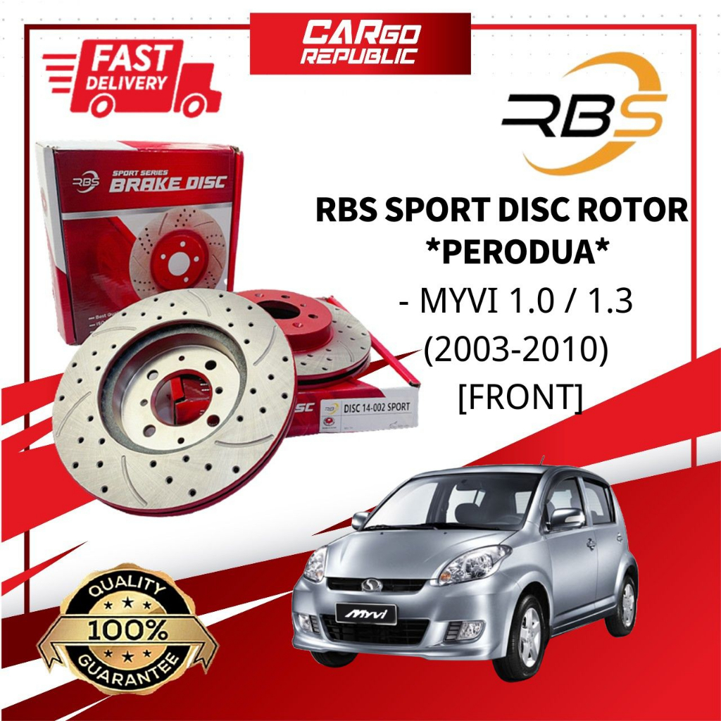 RBS Sport Disc Rotor Perodua Myvi 1.0 / 1.3 (2003-2010) Front (Depan ...