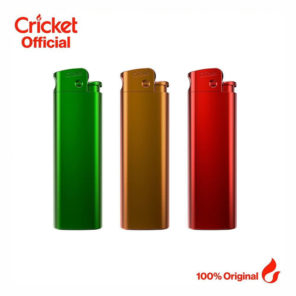 Cricket Deluxe Metal Lighters 3 Pack New Color Combination Shopee