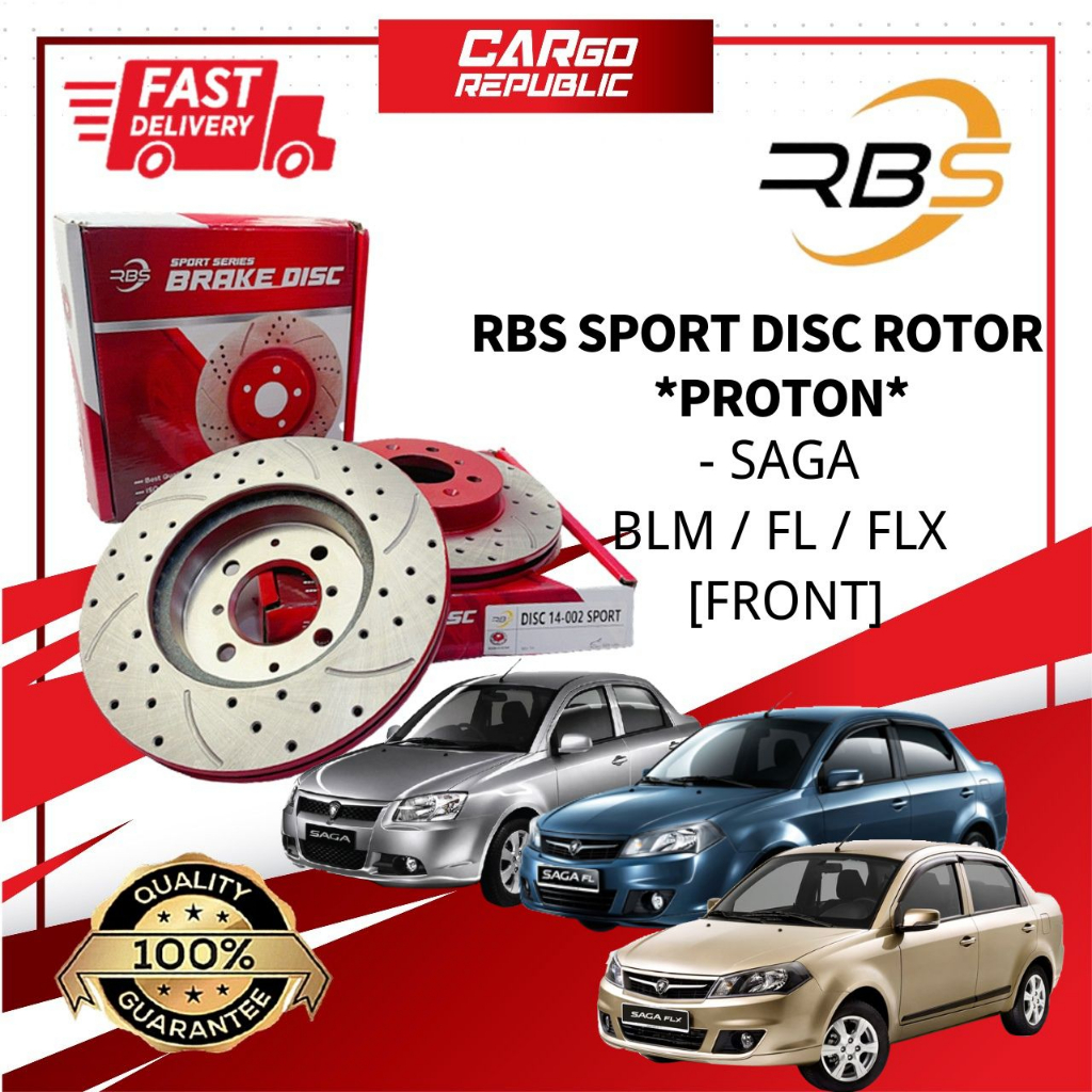 RBS Sport Disc Rotor Proton Saga BLM , FL , FLX Front (Depan) 100 ...