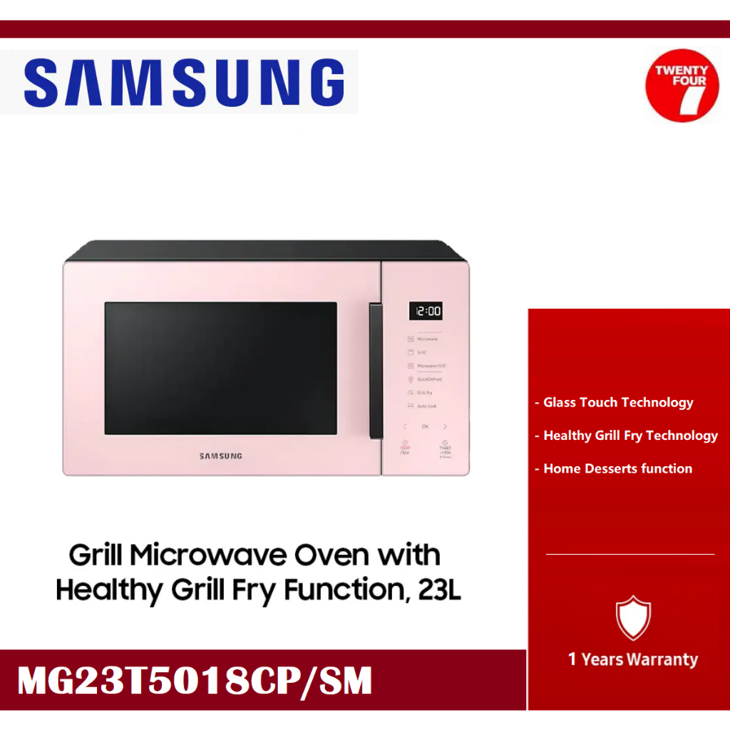 SAMSUNG 23L MG23T5018CP Grill Microwave Oven with Healthy Grill Fry