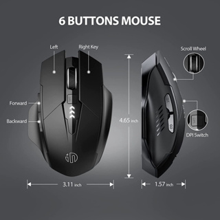 ITECHGADGETS INPHIC PM6 PRO Wireless Mouse Wireless Bluetooth Mouse ...