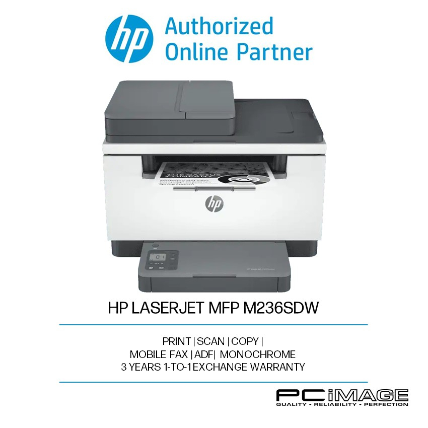 Hp Laserjet Mfp M236sdw All In One Multi Function Mono Laser Printer Print Scan Copy Send 