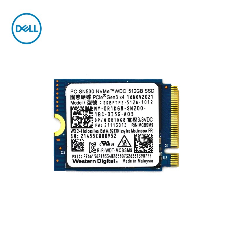 Dell 256gb Nvme M.2 2230 Ssd Solid State Drive Kfv6t Fwjtg 2my28 Wr90f 