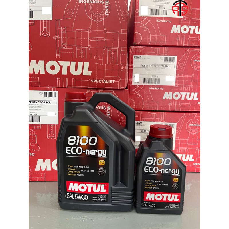 MOTUL 8100 ECO-NERGY 5W30 A5/B5 1L 5L FORD JAGUAR LAND ROVER RENAULT ...