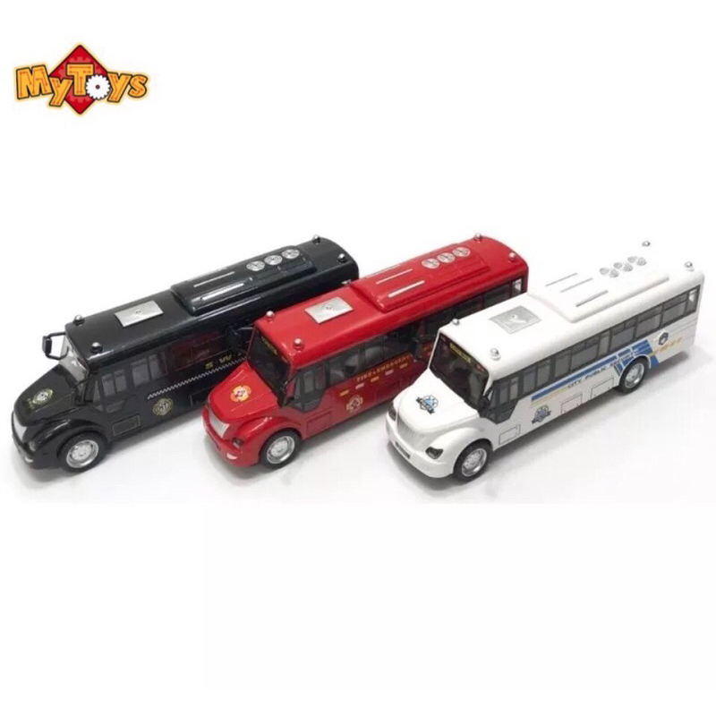 Ready Stock Bus Series Lighting & Sound Police Bus Fire Engine Swat Bus ...